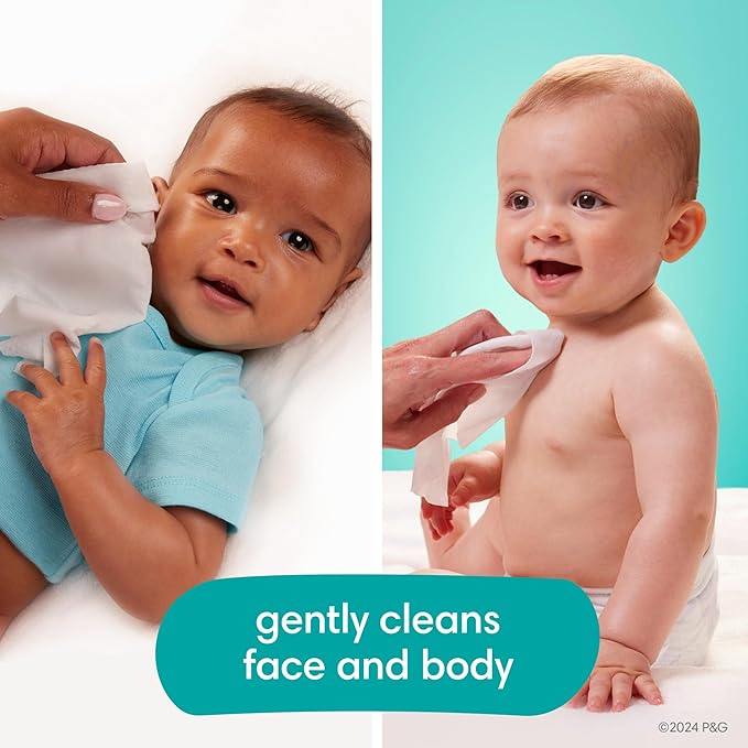 Pampers Easy Ups Pull On Training Underwear Girls, 4T-5T, 2 Month Supply (2 x 104 Count) with Sensitive Water Based Baby Wipes 12X Multi Pack Pop-Top and Refill (1008 Count)