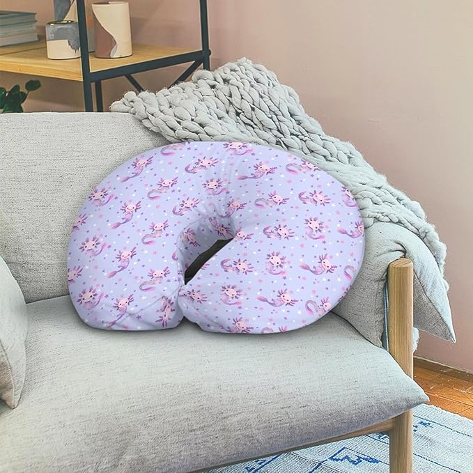 Purple Salamander Breastfeeding Pillow Cover Nursing Cover for Newborn Girls Boys Super Soft and Comfortable Slipcover Gift, 2 Packs