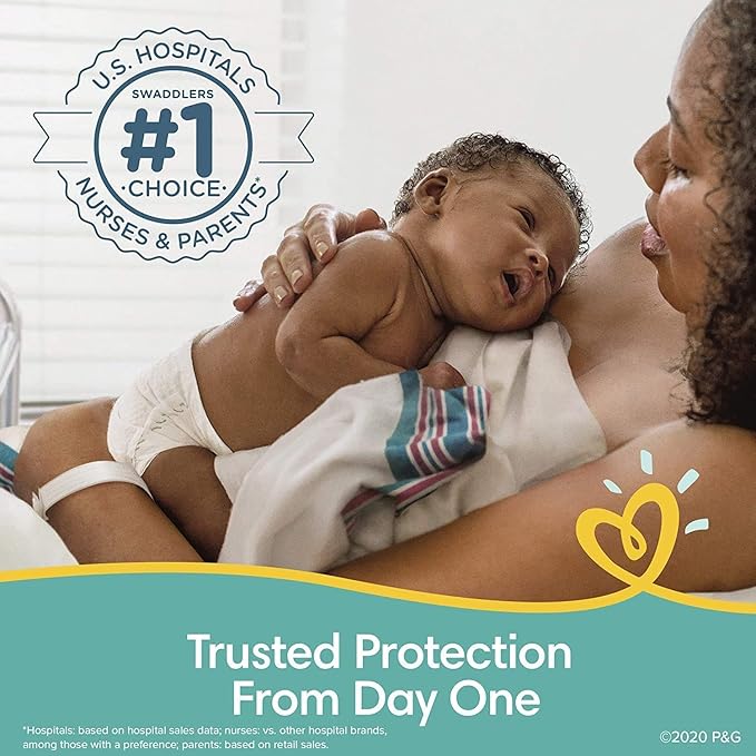 Baby Diapers Size 3, 168 Count - Pampers Swaddlers, ONE MONTH SUPPLY (Packaging and Prints on Diapers May Vary)