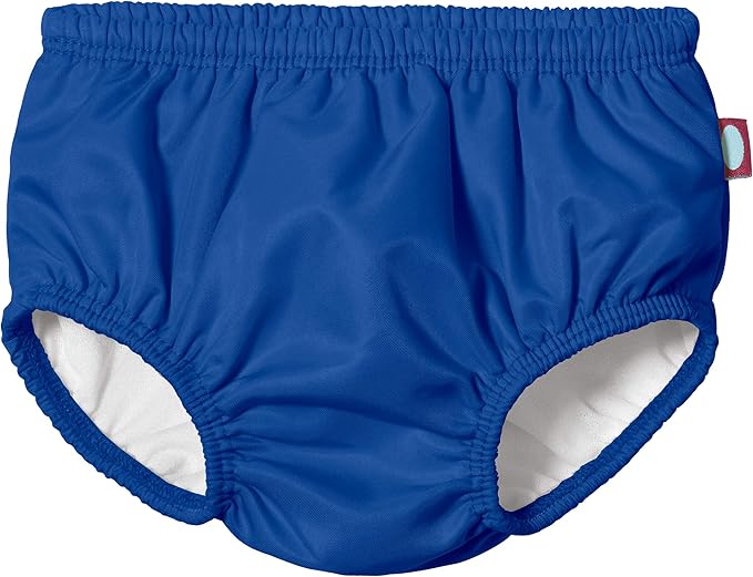 Made in USA Baby Girls Ruffle Swim Diaper Cover Reusable LeakProof for Swimming Pool Lessons Beach, Smurf, 3T