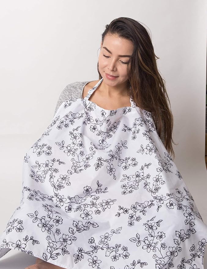Little Me Nursing Cover with Interior Pockets, Bird, 26" x 34"