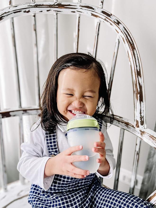 Sippy Spout Nipples for Comotomo (original and Gen 2), Mason Glass and haakaa Baby Bottles, 2-Count, Food Grade Soft Silicone, Spill-proof, Transition Nipples, Converts to Sippy Cup BPA-free 4+ months