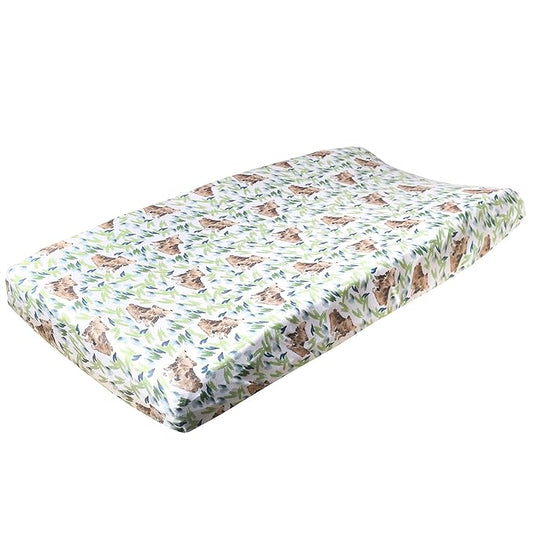 Copper Pearl Premium Knit Changing Pad Cover Soft, Stylish, and Universal Fit for All Standard Diaper Changing Pads, Trendy Design Changing Pad Covers, Bear