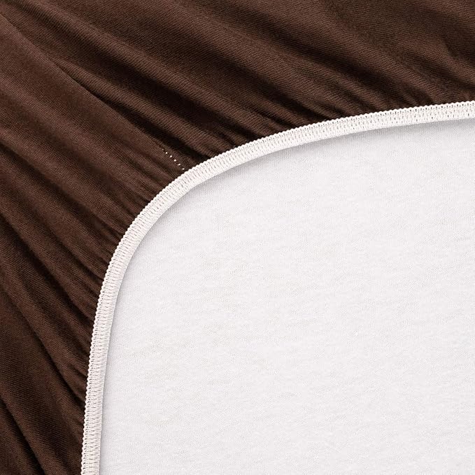 SheetWorld Baby Fitted Bassinet Sheet Fits Nuna Mixx 12 x 29 inches, 100% Cotton Jersey Hypoallergenic Sheet, Unisex Boy Girl, Solid Brown, Made in USA