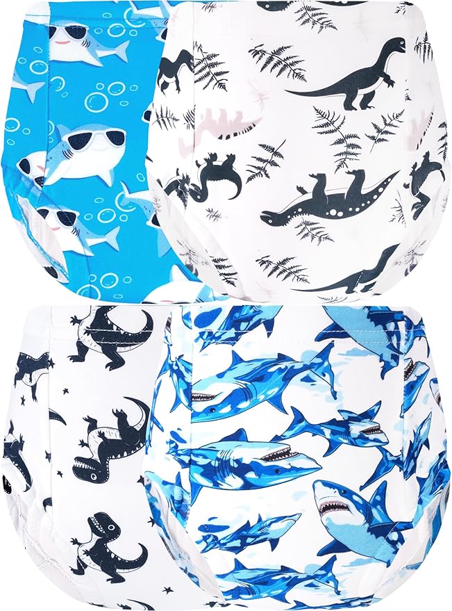 Boys Potty Training Underwear Pee Pants Cotton Absorbent Leak Resistant 4-Pack For Toddler 2t 3t 4t 5t 6 7 8 10