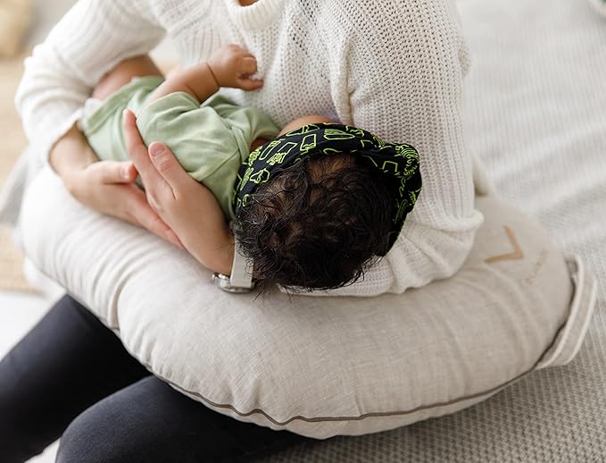 Organic Cover for Nursing Pillow • Premium Quality 100% Cotton Oeko-Tex Standard • Case for Breastfeeding and Bottle Feeding Pillow • Soft and Breathable • Only Cover (Poudre Waffle)