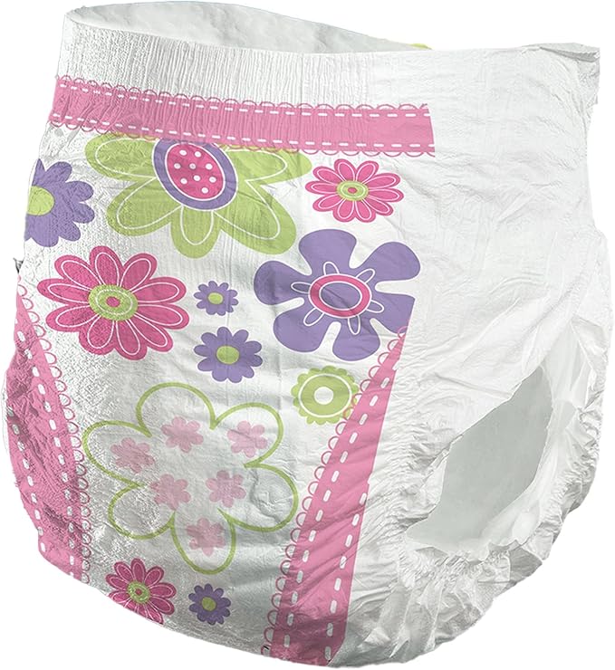 Comfees Girls Toddler Pull On Training Pants with Tear Away Seams Size 3T to 4T Disposable Moderate Absorbency, 23 Count