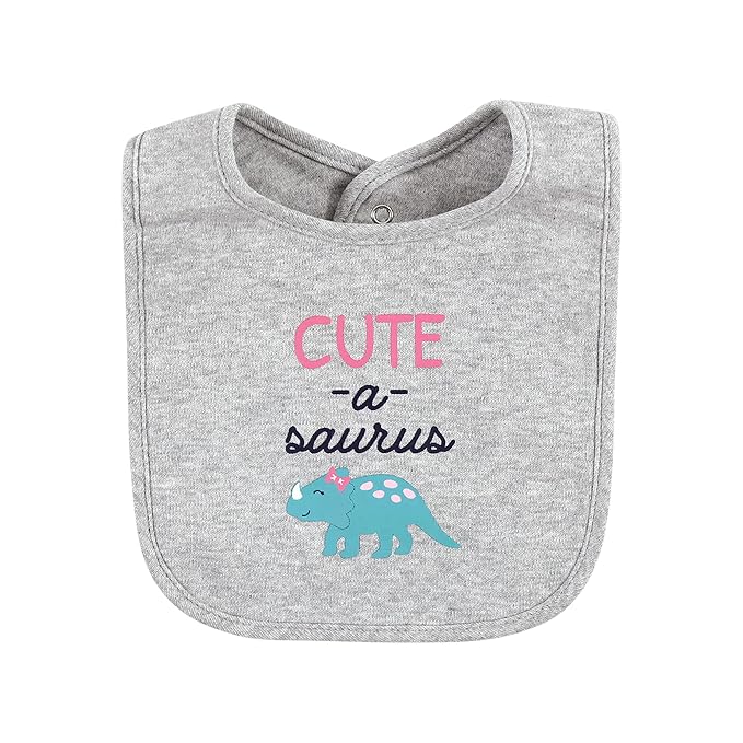 Hudson Baby Unisex Baby Cotton Bibs, Cute-A-Saurus, One Size