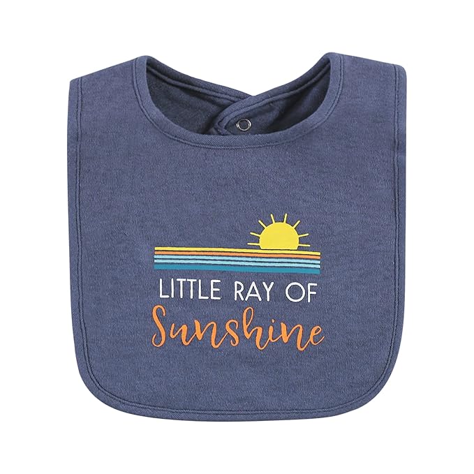 Hudson Baby Unisex Baby Cotton Bibs, Surfer Dude, One Size