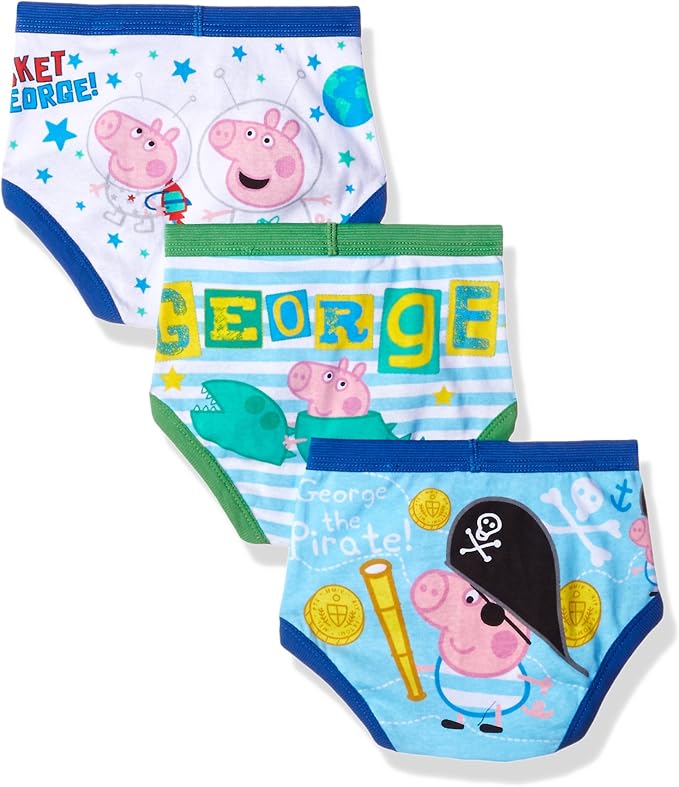 Peppa Pig boys Amazon Exclusive Toddler 100% Cotton Briefs & Potty Training Pants That Includes Stickers & Tracking Chart