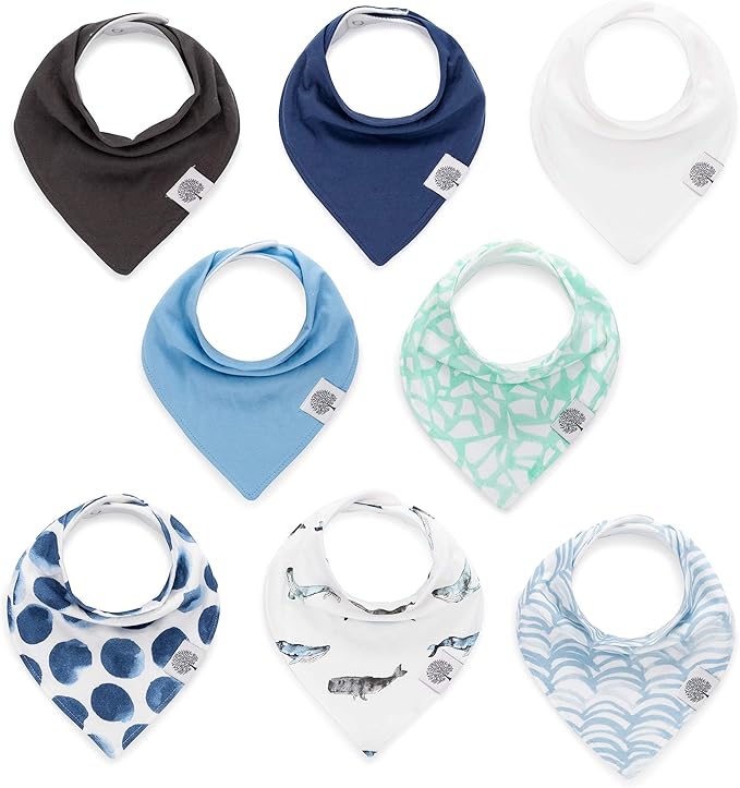 Parker Baby Bandana Drool Bibs for Boys, Girls & Unisex - Soft & Stylish Teething Bibs for Babies