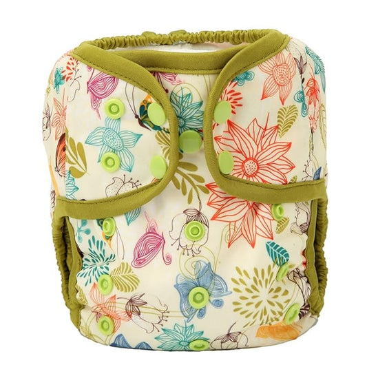 Baby Diaper Cover Nappy One Size 8lbs to 36lbs for Grils (Bloom)