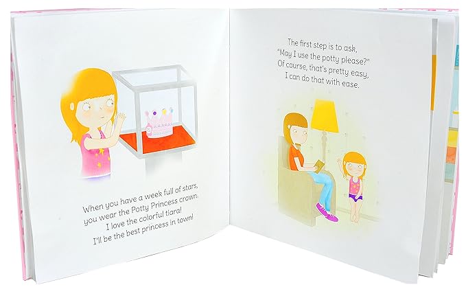 Tickle & Main Potty Princess Training Set - Multicolor, 3-Piece Adjustable Set - Magnetic Potty Training Chart with Sticker Rewards - Princess Storybook & Felt Crown