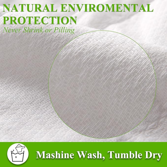 6 Ply Cloth Diapers Burp Cloth, Fasoar Thick Washable Absorbent Cotton Diaper for Babies and Toddlers Multi-Use 6/10/12 Count