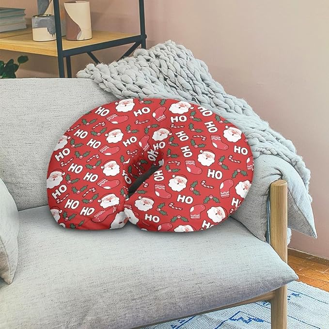 Cartoon Santa Claus Breastfeeding Pillow Slipcover for Baby Breastfeeding Slipcover Infant Newborn Nursery Bottle Pillowcase Durable and Easy to Clean Xmas Decor
