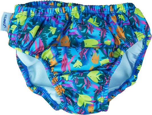 FINIS Reusable Swim Diaper for Babies - Snap Closure - UPF 50 & Up Sun Protection - Leak-Resistant Fit