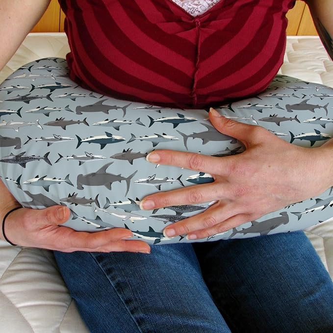 Sharks Boho Neutral Baby Nursing Pillow Covers for Boy Girl Sea Shark Species Nursery Pillowcase for Breastfeeding Pillows Marine Ocean Shark Lover Gifts Soft Stretchy Slipcovers for Newborn Infant