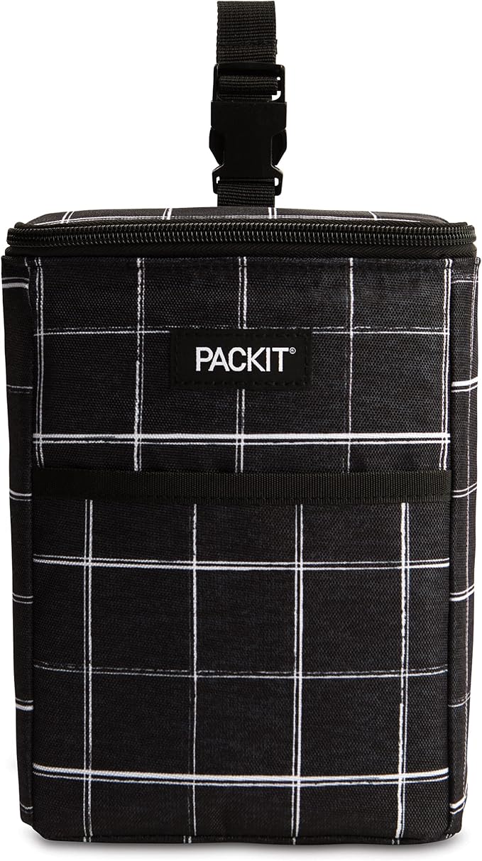 PackIt Freezable Double Bottle Bag, Built with EcoFreeze Technology, Antimicrobial lining, Collapsible, Reusable, Zip Closure, Buckle Handle, Perfect for Breastmilk and Formula On the Go