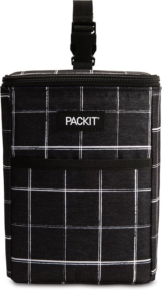 PackIt Freezable Double Bottle Bag, Built with EcoFreeze Technology, Antimicrobial lining, Collapsible, Reusable, Zip Closure, Buckle Handle, Perfect for Breastmilk and Formula On the Go