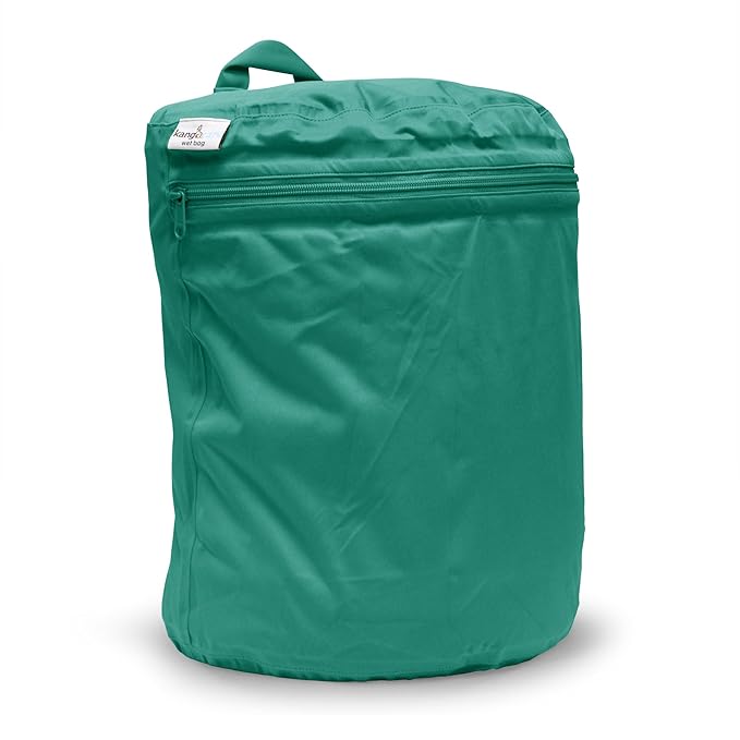 Kanga Care Wet Bag Seam Sealed Waterproof 3D Dimensional for Baby Cloth Diapers, Travel, Beach, Pool, Gym, Swim | Peacock