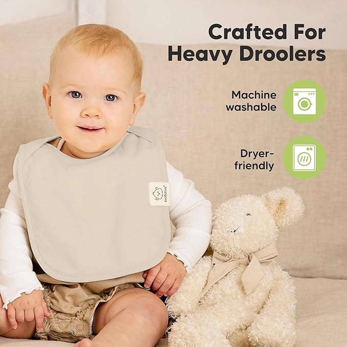 KeaBabies 8-Pack Bibs for Baby Girl, Boy - Pullover Large Baby Bibs for Drooling and Teething Infant, Newborn, Soft & Absorbent Organic Cotton, Long Torso Coverage Keep Toddler Clean & Dry (Roarsome)