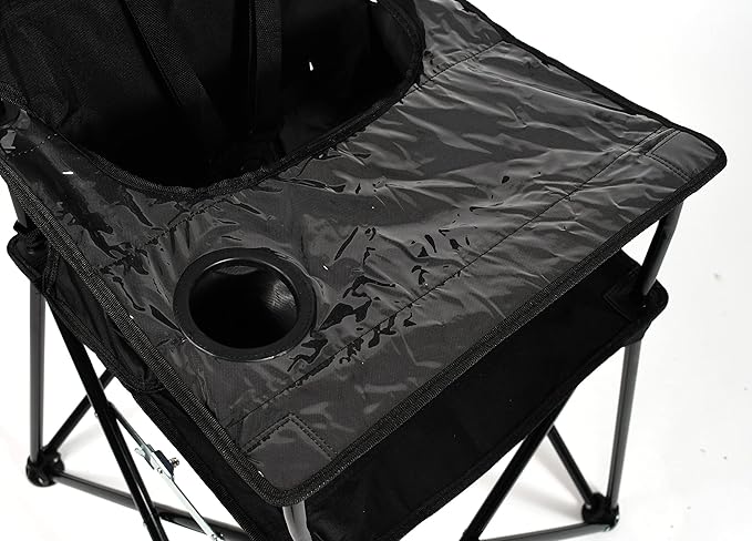 ciao! baby Portable High Chair for Babies and Toddlers, Compact Folding Travel High Chair with Carry Bag for Outdoor Camping, Picnics, Beach Days, and More (Black)