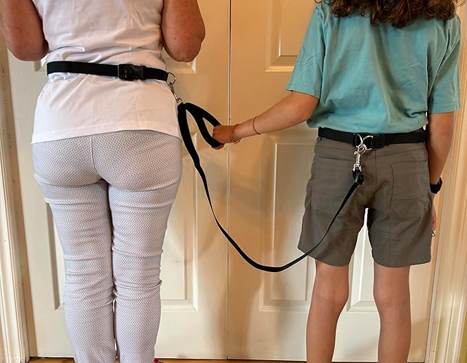 2Gether belts, the new way to stay together. Child walking waist harness.