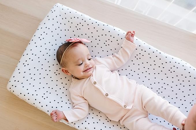 Copper Pearl Premium Knit Changing Pad Cover Soft, Stylish, and Universal Fit for All Standard Diaper Changing Pads, Trendy Design Changing Pad Covers, Willow