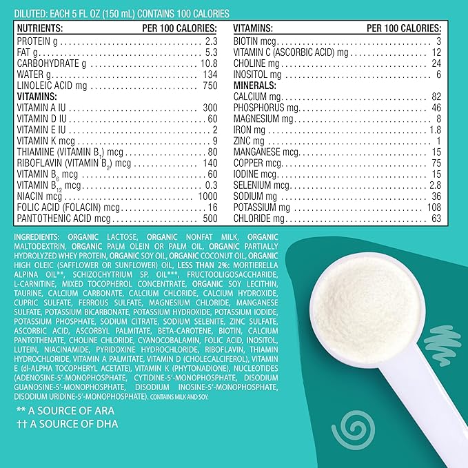 Earth's Best Organic Gentle Infant Formula with Iron Milk Based Powder, 21 Oz