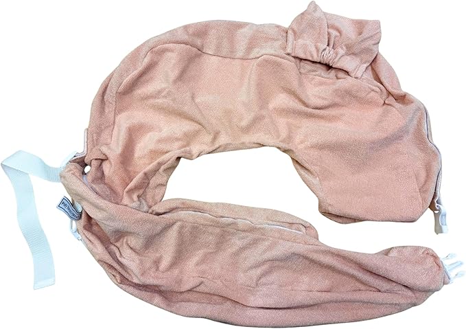 My Brest Friend Twin Nursing Pillow Cover – New and Improved with Integrated Waterproof Liner, Slipcovers for Baby - Adjustable Fit, Easy Care, Durable - Twin Nursing Pillow Not Included, Soft Rose