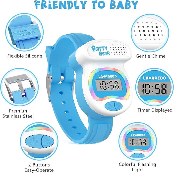 BEN NEVIS NN Potty Training Watch, Potty Timer Toilet Shape and LED Colorful Lights, Toddler Toilet Training Aid, Remind Toddler to Go to The Toilet, Best Gift for Toddlers