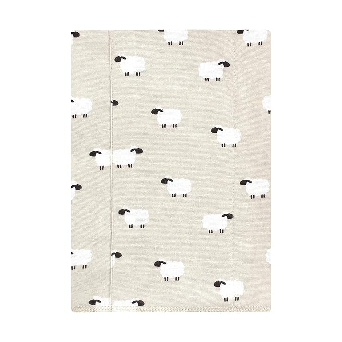 Hudson Baby Unisex Baby Flannel Burp Cloth 7pk, Taupe Sheep, One Size