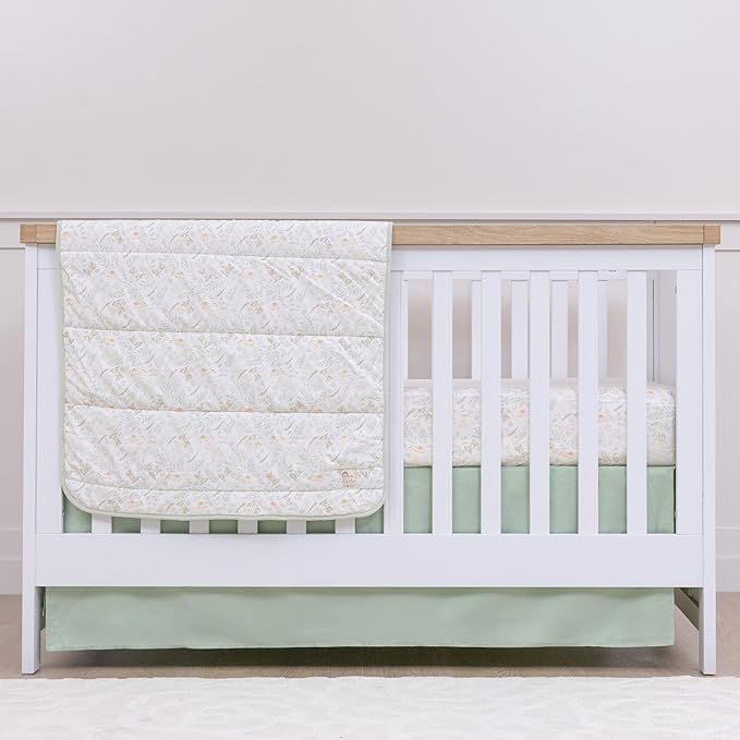 Fitted Crib Sheets for Boys and Girls, 2 Pieces 52"x28" 100% Cotton Crib Mattress Sheet, Absorbent Baby and Toddler Bed Sheets, Mattress Cover OEKO-TEX Cribs Sheet Set, Green Woodland Neutral Gift Set
