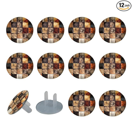 Various Wooden Outlet Covers Baby Proofing Safe & Secure Electric Plug Protectors | Socket Covers for Home & Office