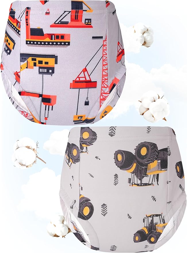 Boys Potty Training Underwear Pee Pants Cotton Absorbent Leak Resistant 4-Pack For Toddler 2t 3t 4t 5t 6 7 8 10