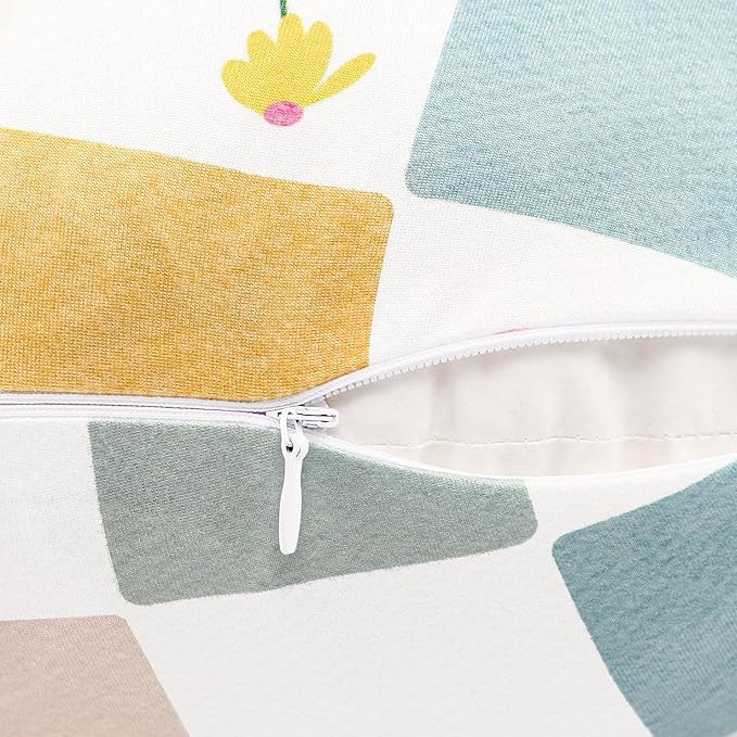 SWESEN Nursing Pillow Cover Girls, Floral Breastfeeding Pillow Cover for Baby, Snug Fits Newborn Nursing Pillow Case, Super Soft Breathable, Flower Lattice