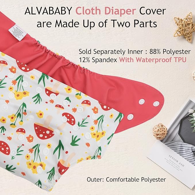 ALVABABY Baby Cloth Diaper Cover, Swim Diaper,Nappy Shell Baby Girls and Boys