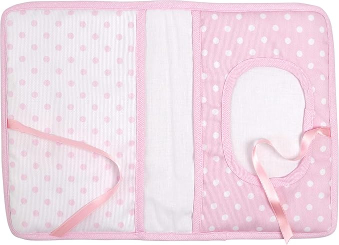 Diaper and Wipes Bag, Portable Diaper and Wipes Bag Organizer, with Booklet Opening, Gift Idea for Future Parents, 100% Made in Italy, Pink Colour, AMA1717R