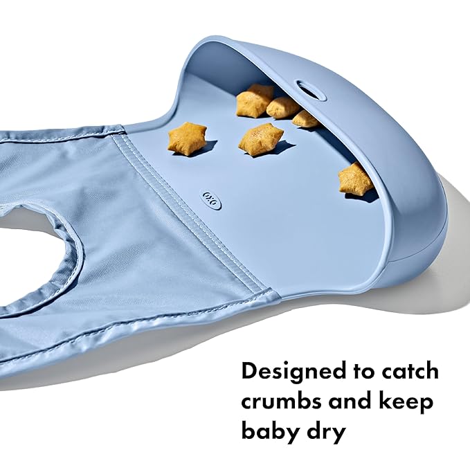 OXO Tot Roll-Up Bib - 2 Pack - Drizzle and Dusk