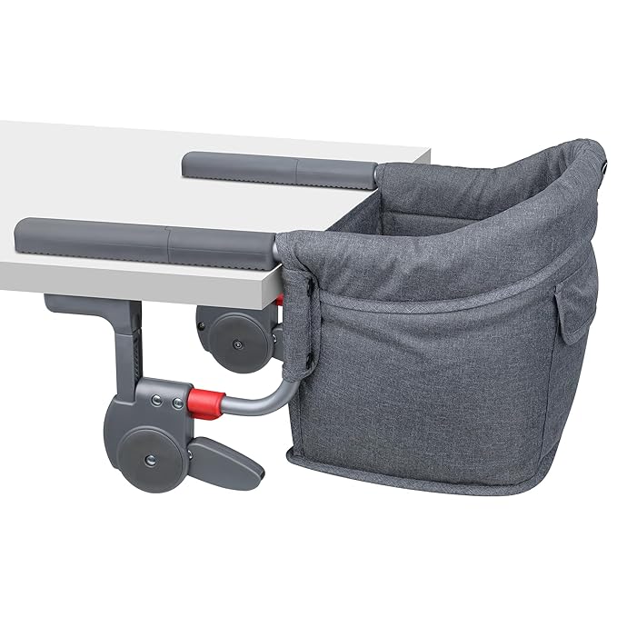 Premium Hook On High Chair, One-Pull Quick Install No Twisting, Heavy Duty Steel Frame, Safe Materials Clip on Table Chair, Portable Baby Feeding Chair with Storage Bag for Travel Home