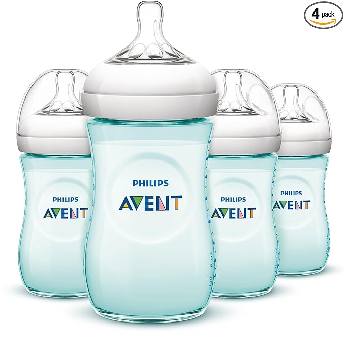 Philips AVENT Natural Bottle, Teal, 9 Ounce, 4 Count