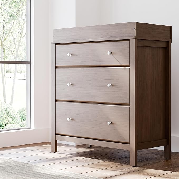 Storkcraft Horizon 3 Drawer Chest with Removable Changing Topper (Hazelnut) – GREENGUARD Gold Certified Nursery Dresser, Kids’ Storage Chest with Organizer, Durable and Stylish 3-Drawer Design
