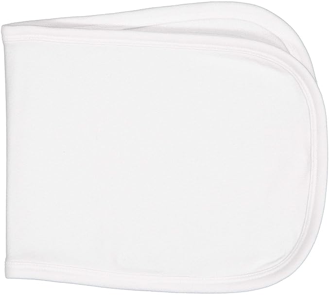 RABBIT SKINS Infant Terry Burp Cloth, White, One Size