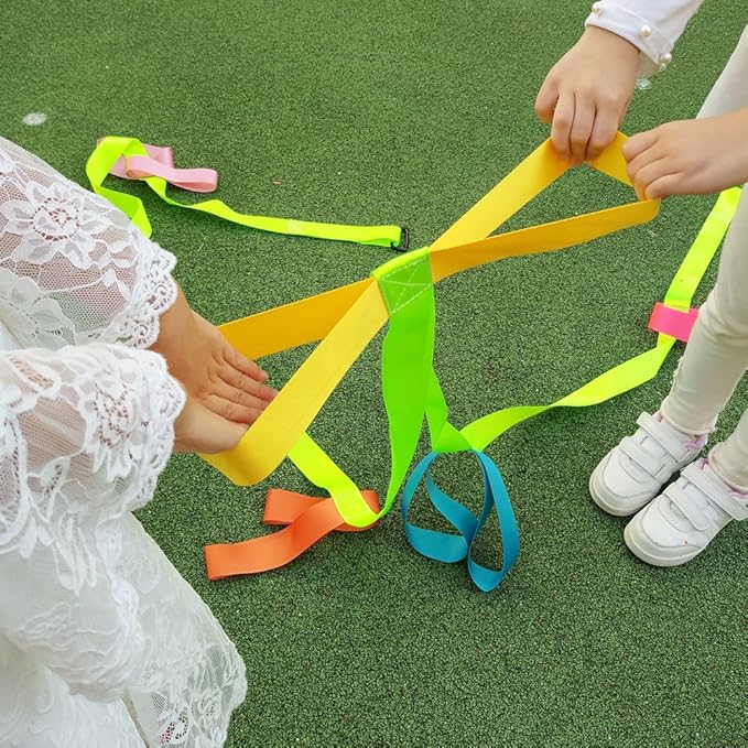Safety Walking Rope with Colorful Handles for Up to 6 Children,10 Children and 12 Children-Perfect for Daycare Schools and Teachers.