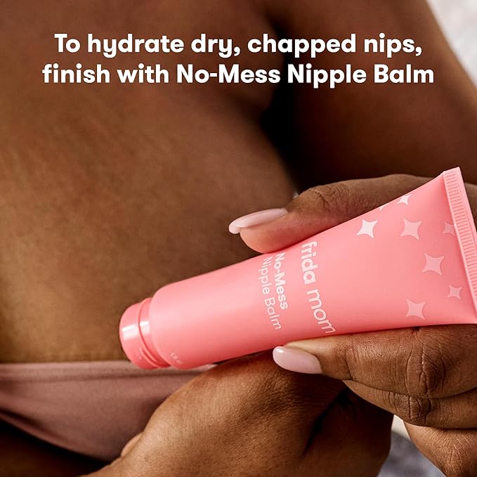 Frida Mom Cracked Nipple Soothing Spray - All-Natural Saline to Heal Sore, Cracked Breastfeeding Nipples - Air-Dry, Gentle for Baby + Mom - 2 Fl oz (Pack of 2)