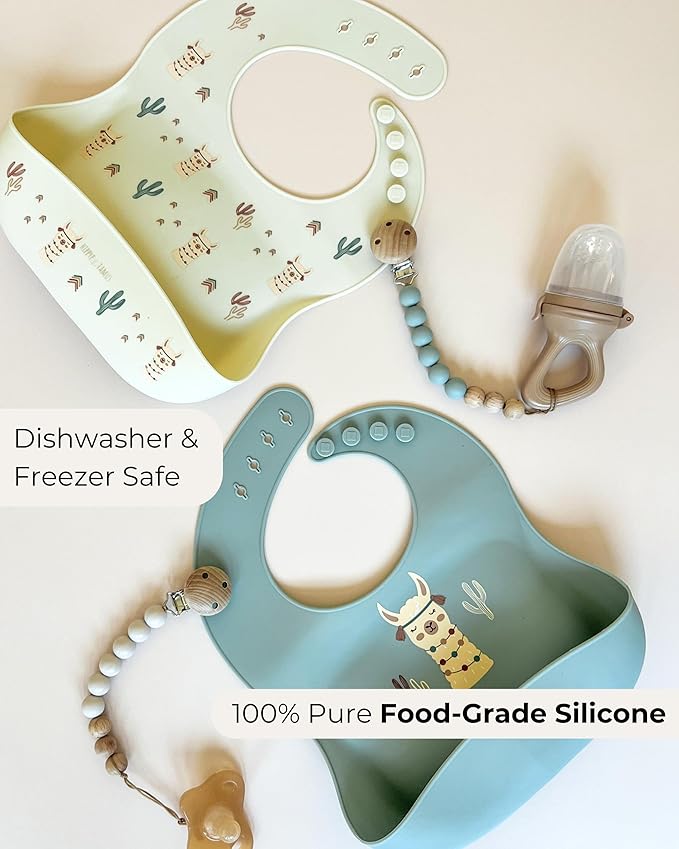 Hippypotamus Baby Food Feeder & Freezer Tray - Silicone Fruit Feeder - Pacifier Teething Toys - 2 Extra Pouches - Set of 2