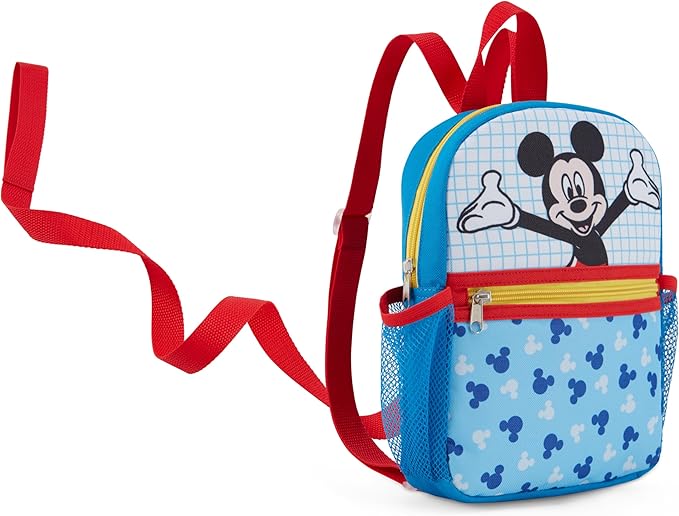 Disney Harness Backpack with Removable Tether – Travel Toddler Safety Backpack – Anti-Lost Kids’ Mini Backpack – Kids Baby Harness Backpack for Boys Girls