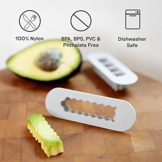 ezpz Baby-Led Weaning Food Cutters (2 pack in Blush) - 6/9 Months + - Food Prep for Infants