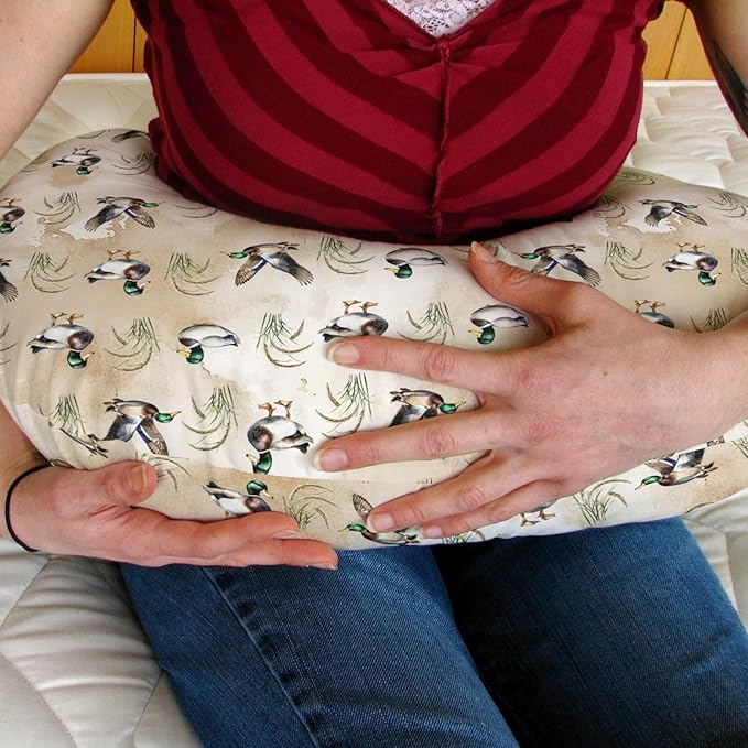 Vintage Mallard Duck Baby Nursing Pillow Covers for Boy Girl Green Ducks Lake Nursery Slipcovers for Breastfeeding Pillows Hunting Ducks Soft Stretchy Removable Cover for Newborn Infant