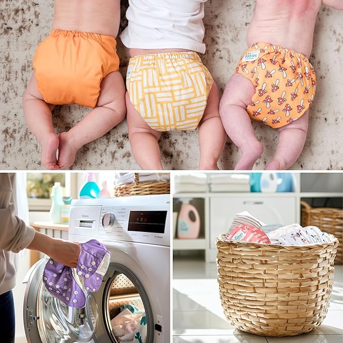 Sprout Pocket Cloth Diaper – Adjustable & Reusable Cloth Diaper with 1 Insert – Soft, Washable, Leakproof (Sage Olive)